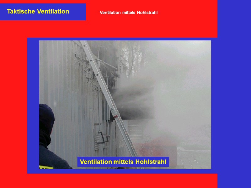 Taktische Ventilation Ventilation mittels Hohlstrahl Ventilation mittels Hohlstrahl